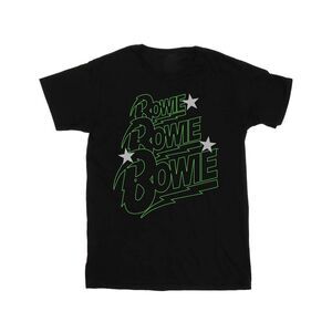 David Bowie Mens Multiple Neon Logo T-Shirt / Black